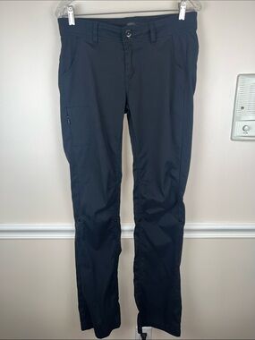 PRANA Halle Pants, Black, Size 6 Tall, Convertible Pants, Hiking, Outdoors